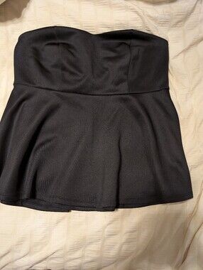 torrid Black Strapless  Flare Tank